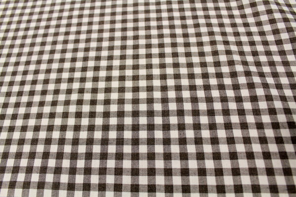 Classic 8mm Gingham Cotton - Brown & White