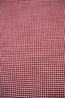 Red & White Mini Gingham Linen Blend