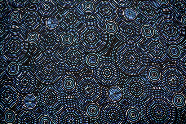 Blue Circles - Extra Wide, 100% Cotton Backer