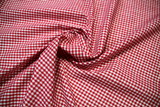 Red & White Mini Gingham Linen Blend