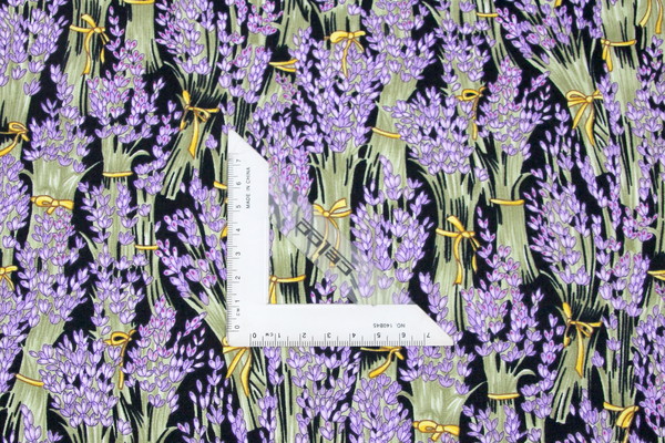 Bunches of Lavender Printed Cotton