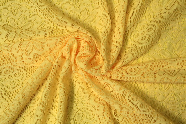 Sunshine Yellow Daisy Stretch Lace