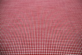 Red & White Mini Gingham Linen Blend