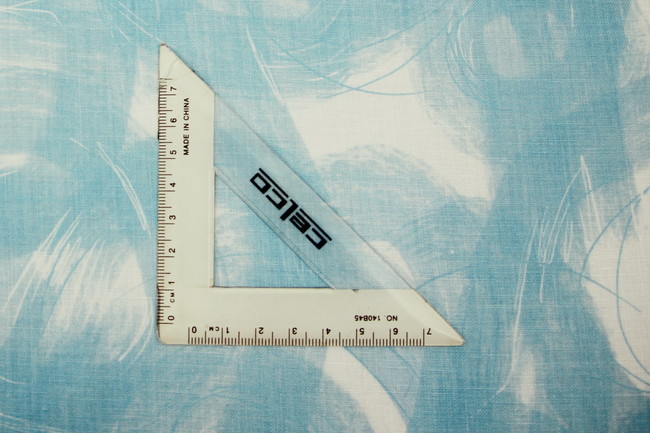 Gentle Blue Swirls Printed Linen/Cotton Blend