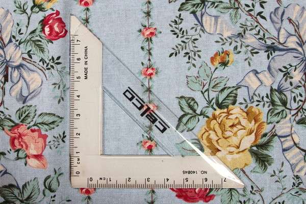 Roses on Blue Printed Cotton
