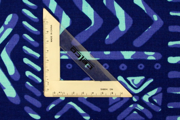 Blue, Purple & Aqua Pasifika Printed Dobby