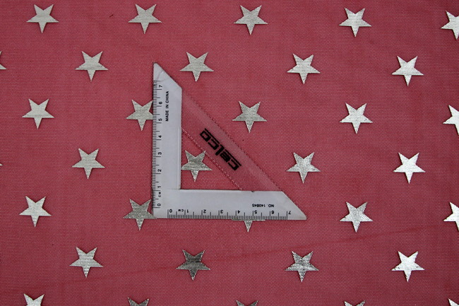 Silver/Gold Star Foil Embossed Soft Tulle