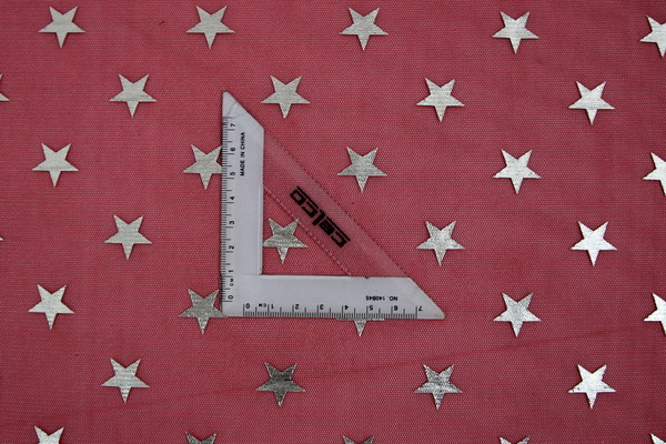 Silver/Gold Star Foil Embossed Soft Tulle