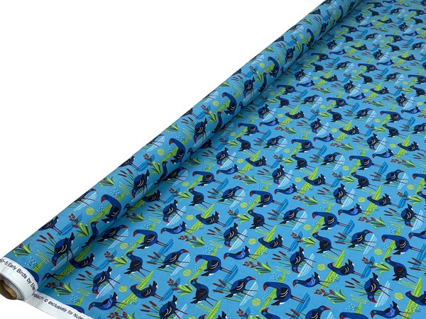 Early Birds Pukeko Printed Kiwiana Cotton