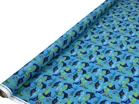 Early Birds Pukeko Printed Kiwiana Cotton