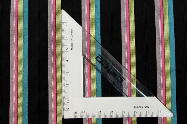 Bright's on Black Striped Polished Stretch Cotton