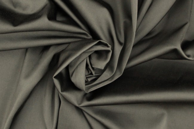 Charcoal De-lustered Cotton/Spandex Sateen