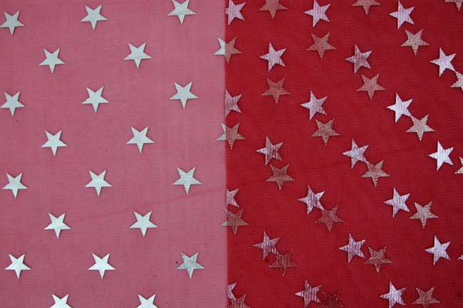 Silver/Gold Star Foil Embossed Soft Tulle