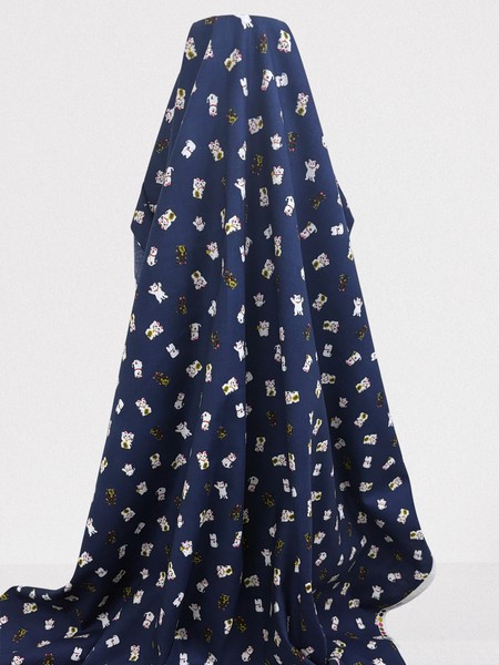 Waving Kitty Premium Japanese Cotton