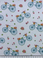 Summer Bicycles on Printed Cotton