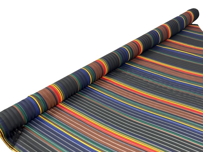 Rainbow Burnout Stripes on Black Chiffon