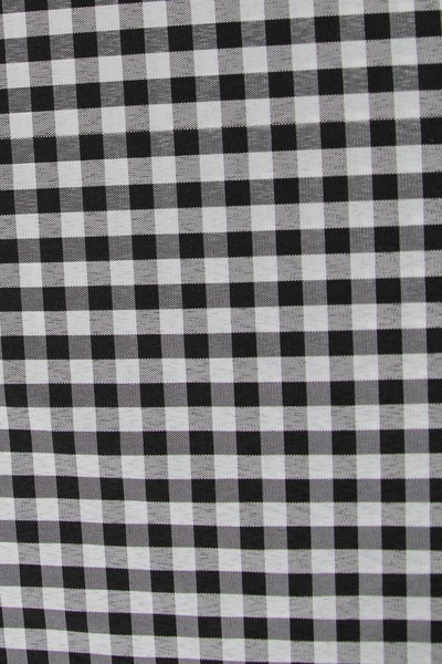 Black & White Gingham Polyester