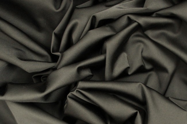 Charcoal De-lustered Cotton/Spandex Sateen