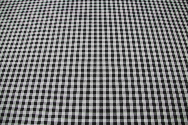 Black & White Gingham Polyester