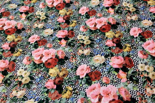 Vintage Style Floral Polyester