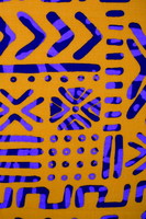 Purple Tones on Mustard Pasifika Printed Dobby