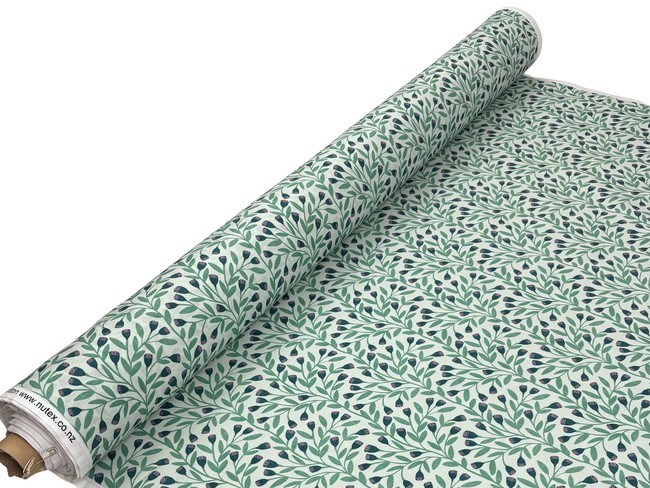 Seed Pod Botanical on Printed Cotton