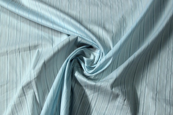 Palest Blue Self-Striped Light Stretch Cotton