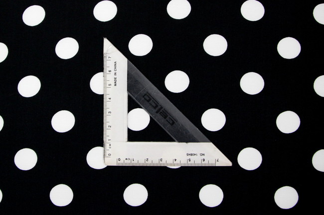 White Spots on Black Printed Polyester