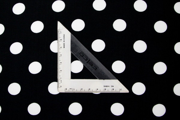 White Spots on Black Printed Polyester