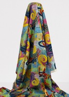 Ecstatic Colour on Printed Cotton