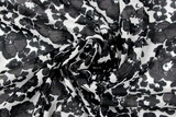 Black & White Floral Printed Cotton Voile