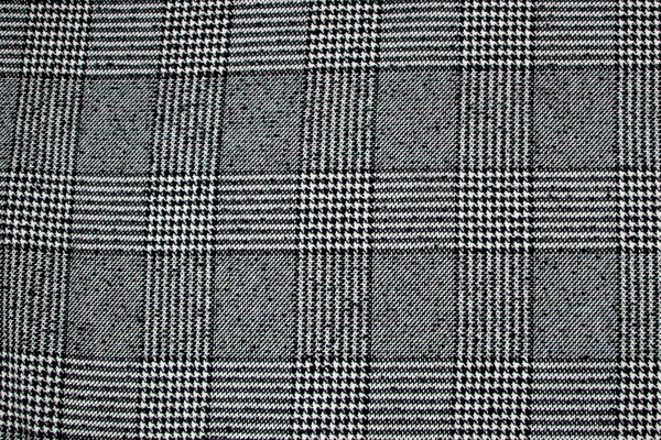 Black & White Houndstooth Check Wool Blend