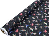 New Zealand Native Birds Kiwiana Black Printed Cotton