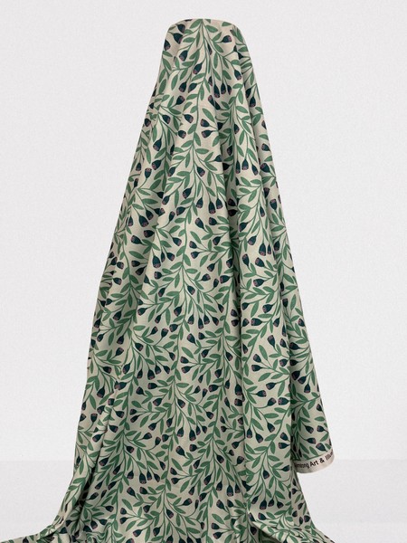 Seed Pod Botanical on Printed Cotton