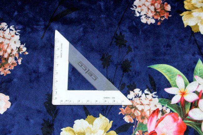 Spring Bloom Printed Stretch Velvet