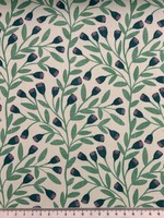 Seed Pod Botanical on Printed Cotton
