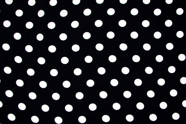 White Spots on Black Printed Polyester