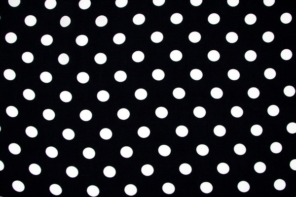 White Spots on Black Printed Polyester