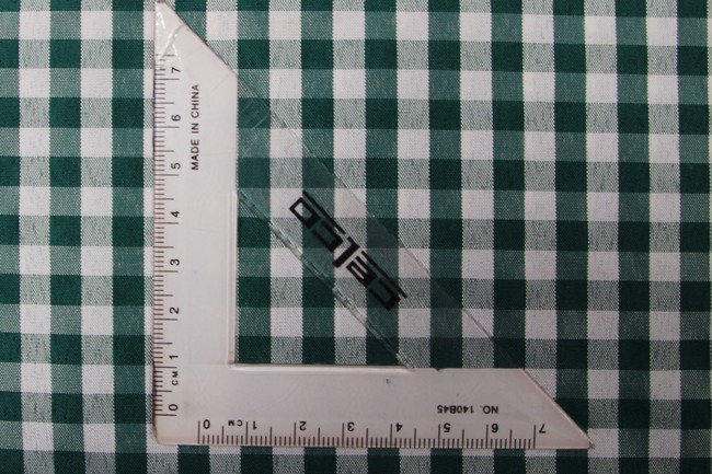 BULK DEAL! 10 metres for $20 - Dark Green & White Gingham Polyester