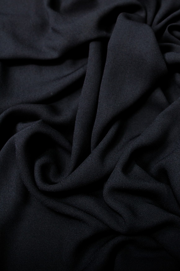 Dark Ink Light-weight Crepe