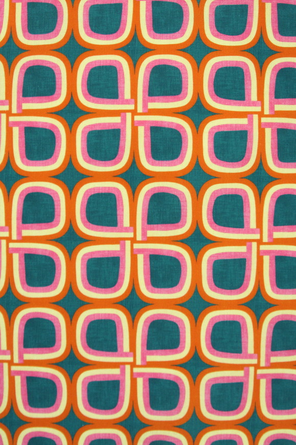 Petal Power Retro Swirls Premium Printed Cotton