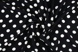 White Spots on Black Printed Polyester