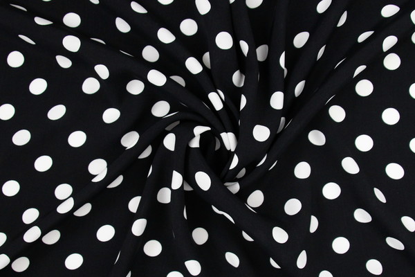 White Spots on Black Printed Polyester