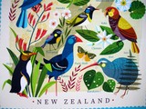 Birds & Flowers of Aotearoa NZ Premium Printed Cotton Kiwiana Panel