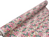 Pinks & Greens Paint Splodge Tufts Linen Cotton Blend