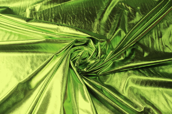 Lime Green Foil Lycra Knit