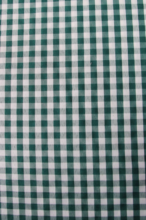 BULK DEAL! 10 metres for $20 - Dark Green & White Gingham Polyester