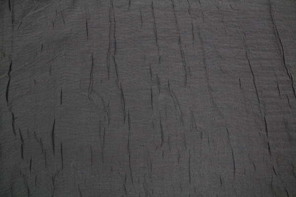 Charcoal Crinkled Viscose Light-Woven