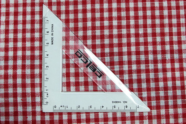 Red & White Mini Gingham Linen Blend